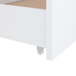 vidaXL Cadre de lit avec tiroirs Blanc Bois de pin massif 90x200 cm