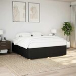 vidaXL Cadre de lit sans matelas noir 180x200 cm tissu