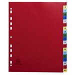Intercalaires imprimés alphabétique PP 12/100e - 20 positions - A4+ - Assorties vives EXACOMPTA