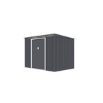 Abri de jardin en métal 4,72 m² - Kit d'ancrage inclus - Gris anthracite