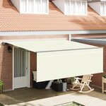 vidaXL Auvent Rétractable Crème 400 × 300 cm Polyester