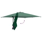 vidaXL Parasol mural de jardin vert 247 cm