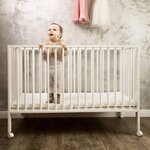 tiSsi Lit d'enfant pliable Blanc