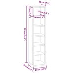 vidaXL Armoire à CD Chêne sonoma 21x20x88 cm Bois d'ingénierie