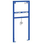 vidaXL Support mural de salle de bain Bleu 50 x 17.5 x 136 cm Acier