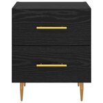 vidaXL Cabinet de chevet avec tiroir Chêne noir 40 x 35 x 47 5 cm