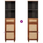 vidaXL Buffet avec tiroir avec étagère avec stockage avec porte Marron 38 x 33.5 x 160 cm