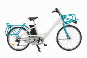 Vélo électrique du facteur  reconditionné - Taille normale - Blanc / Bleu