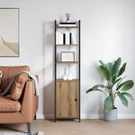 vidaXL Bibliothèque Chêne artisanal 40 x 24 x 161 cm Bois d'ingénierie