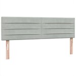vidaXL Sommier à lattes de lit et matelas et LED gris clair 160x210cm velours