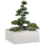 vidaXL Jardinière 100x100x40 cm acier inoxydable