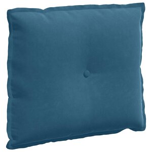vidaXL Coussin de Dos Bleu 60 x 50 cm Tissu en velours côtelé
