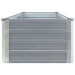 vidaXL Lit surélevé de jardin Acier galvanisé 320x40x45 cm Gris