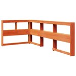 vidaXL Lit bibliothèque sans matelas cire marron 100x200 cm pin massif
