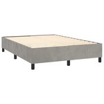 vidaXL Sommier à lattes de lit matelas et LED Gris clair 140x200 cm