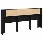 Cabinet de Tête vidaXL Noir Chêne 220x18 5x104 5 cm