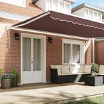 vidaXL Auvent rétractable automatique marron 500x300 cm