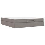 vidaXL Cadre de lit avec stockage Taupe 180 x 200 cm tissu