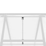 vidaXL Serre avec cadre de base argent 169x169x195 cm aluminium