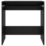 vidaXL Bureau d'ordinateur Chêne noir Panneau de particules Compact
