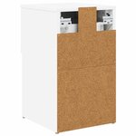 vidaXL Armoire de lit 2 Pièces Blanc 29 x 31 5 x 49 cm Bois d'ingénierie
