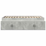 vidaXL Cadre de lit avec rangement Gris béton 100 x 200 cm