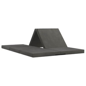 vidaXL Canapé-lit pliable 140 x 67 x 15 cm Gris foncé