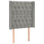 vidaXL Sommier à lattes de lit matelas LED Gris clair 80x200cm Velours