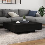 vidaXL Table Basse Chêne noir 100 x 100 x 31 cm Bois d'ingénierie