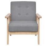 vidaXL Ensemble de canapés 3 Pièces Tissu Gris clair