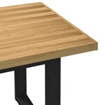 vidaXL Table à manger NOAIN pieds en forme de U 180x90x75cm massif pin