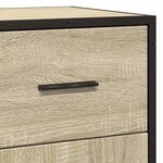 vidaXL Buffet chêne sonoma 35 5x35x76 cm bois d'ingénierie et métal