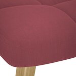 vidaXL Chaise à bascule avec repose-pied Rouge bordeaux Tissu
