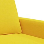 vidaXL Canapé à 2 places Jaune clair 120 cm Tissu