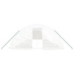 vidaXL Serre avec cadre en acier blanc 60 m² 12x5x2 3 m