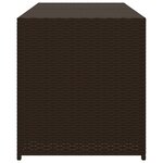 vidaXL Boîte de rangement de jardin marron 283L résine tressée