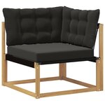 vidaXL Ensemble de canapés d'extérieur 9 pc Blanc et noir