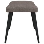 vidaXL Chaise de relaxation avec tabouret Taupe Tissu