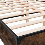 vidaXL Cadre de lit sans matelas chêne fumé 140x190 cm