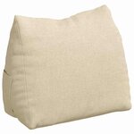 vidaXL Coussin de Dos Crème 45 x 20 x 35 cm tissu