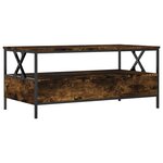 vidaXL Table basse chêne fumé 100x51x45 cm bois d'ingénierie