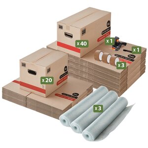 Pack and Move - Kit déménagement Premium T4/T5 + marqueur noir et 3 adhésifs offerts
