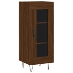 vidaXL Buffet haut Chêne marron 34 5x34x180 cm Bois d'ingénierie