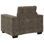 vidaXL Fauteuil avec coussin Gris foncé Faux cuir