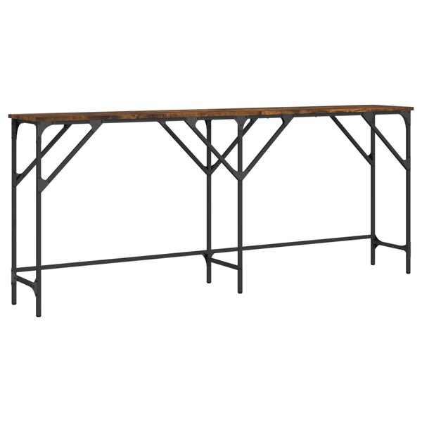vidaXL Table console chêne fumé 180x29x75 cm bois d'ingénierie