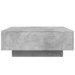vidaXL Table basse gris béton 80x80x31 cm bois d'ingénierie