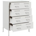vidaXL Buffet blanc 68x39x89 cm acier