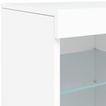 vidaXL Buffet avec lumières LED blanc 41x37x67 cm