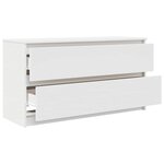vidaXL Meuble TV blanc 100x35x54 cm bois d'ingénierie