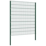 Vidaxl panneau de clôture avec poteaux fer 6 8 x 2 m vert